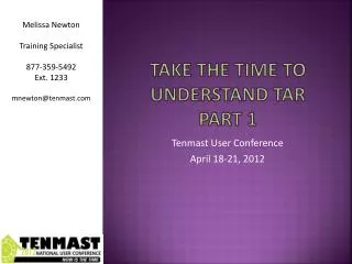 Take the time to understand tar Part 1
