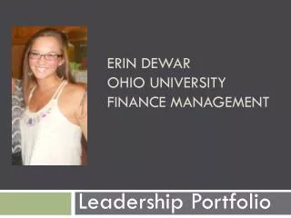 Erin Dewar OHIO University finance management