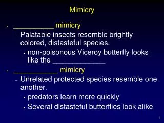 Mimicry