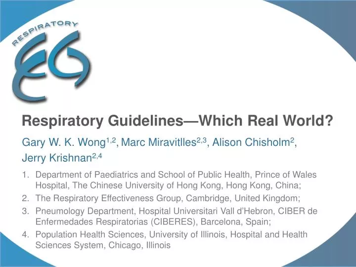 respiratory guidelines which real world