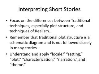 Interpreting Short Stories