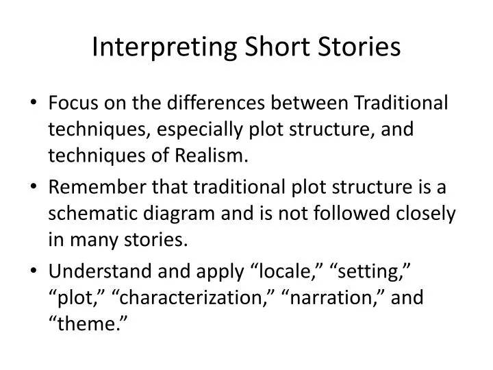 interpreting short stories