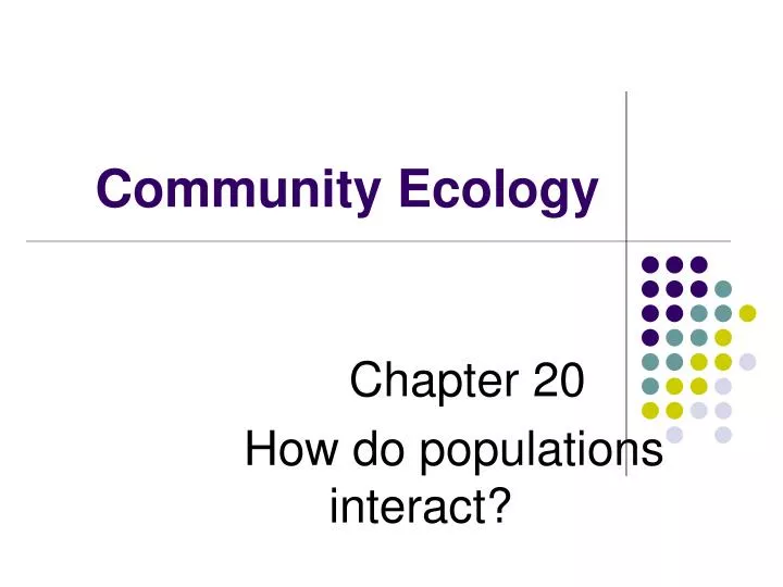 community ecology