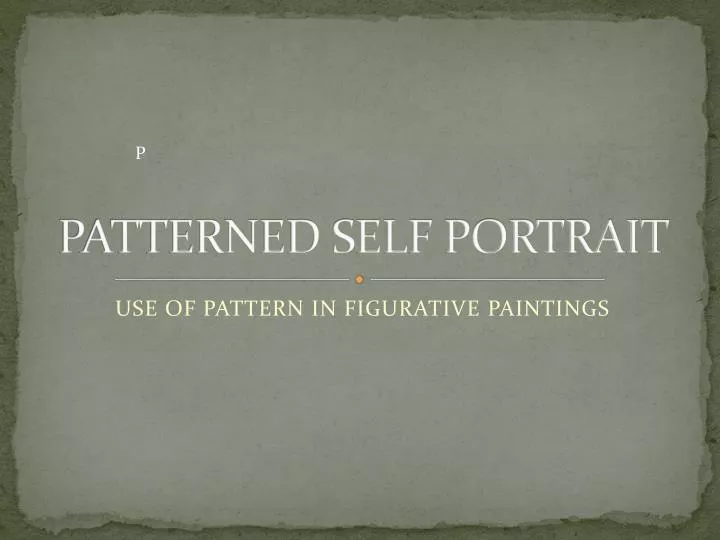 patterned self portrait