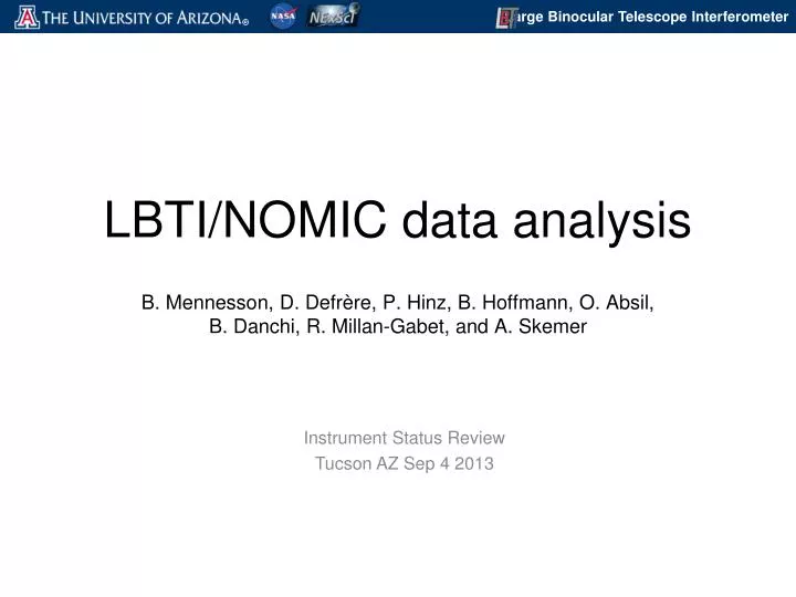 lbti nomic data analysis