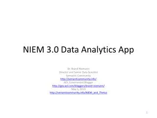 NIEM 3.0 Data Analytics App