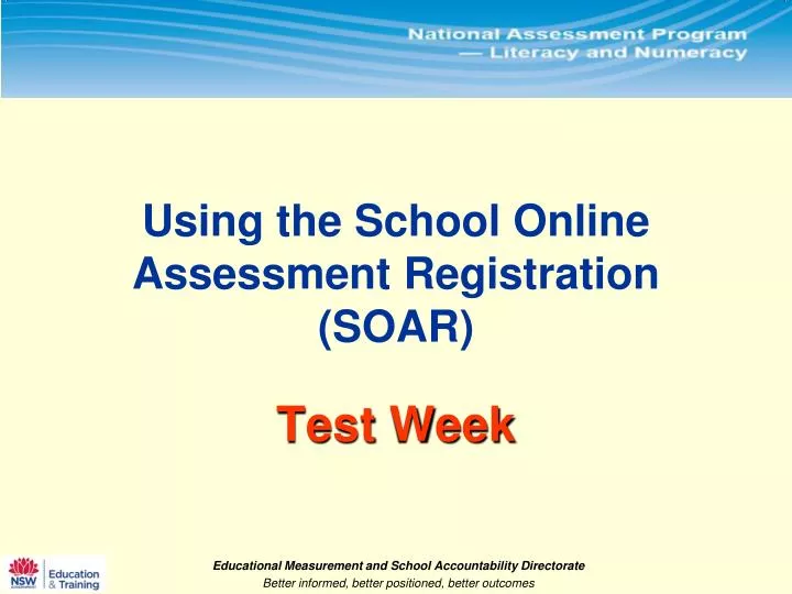 using the school online assessment registration soar test week