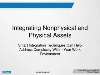 Integrating Nonphysical and Physical Assets