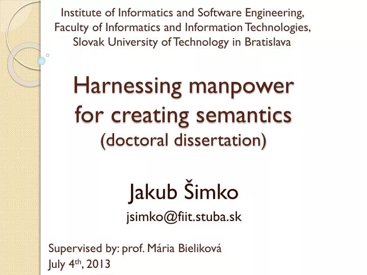harnessing manpower for creating semantics doctoral dissertation