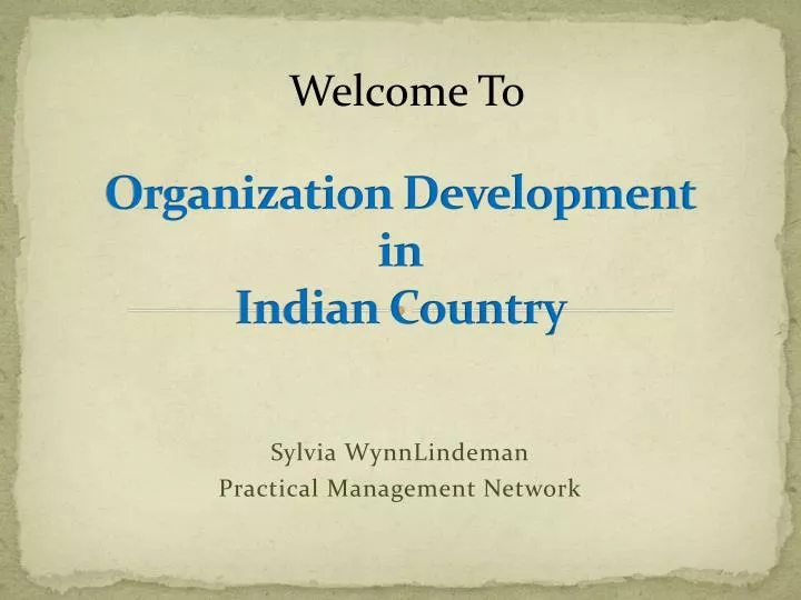 organization development in indian country