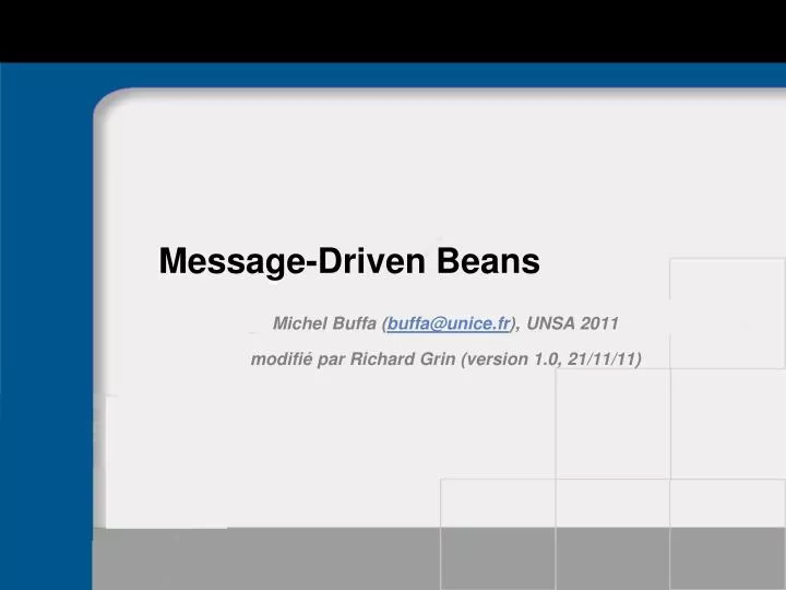 message driven beans