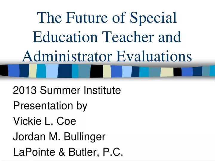 the future of special education teacher and administrator evaluations