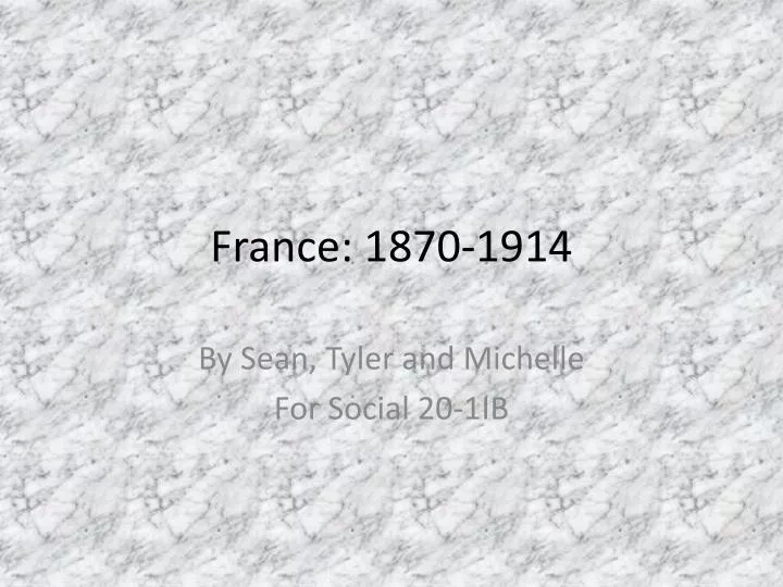 france 1870 1914