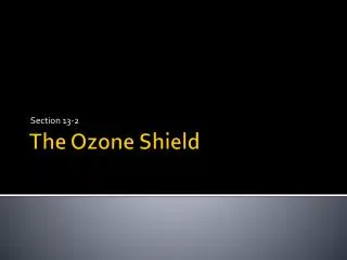 The Ozone Shield