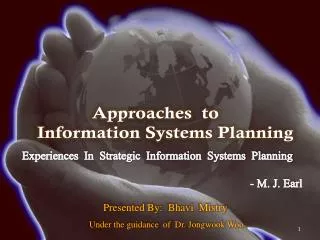 Approaches to Information Systems Planning