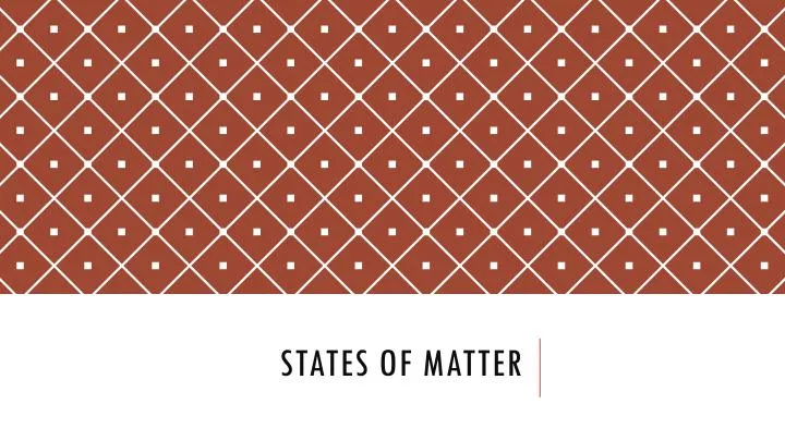 states of matter