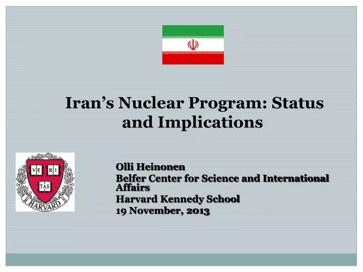 iran s nuclear program status and implications