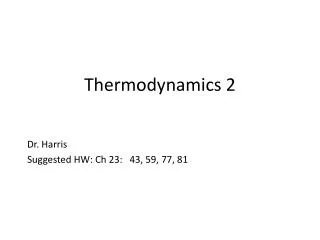 Thermodynamics 2