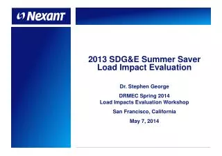 2013 SDG&amp;E Summer Saver Load Impact Evaluation