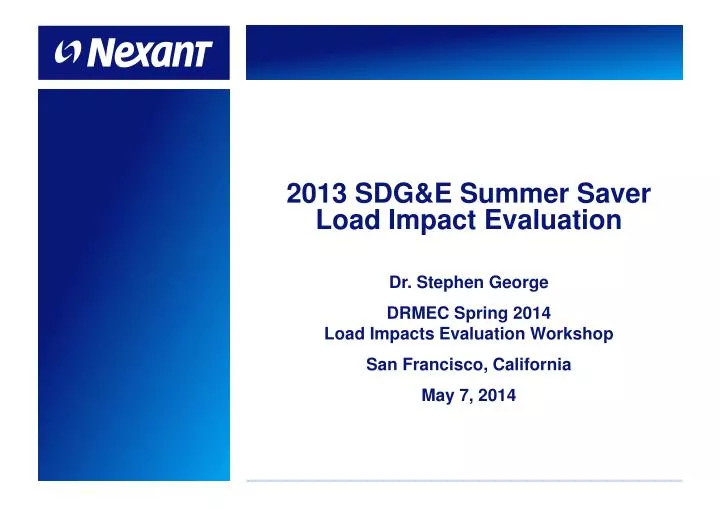 2013 sdg e summer saver load impact evaluation