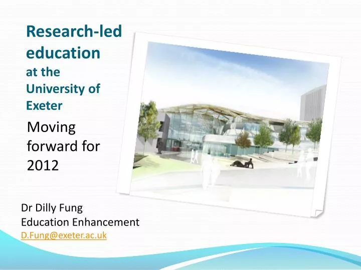 research led education at the university of exeter