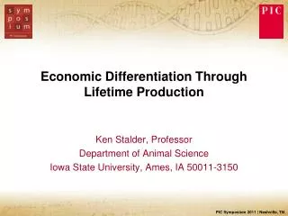 Economic Differentiation Through Lifetime Production