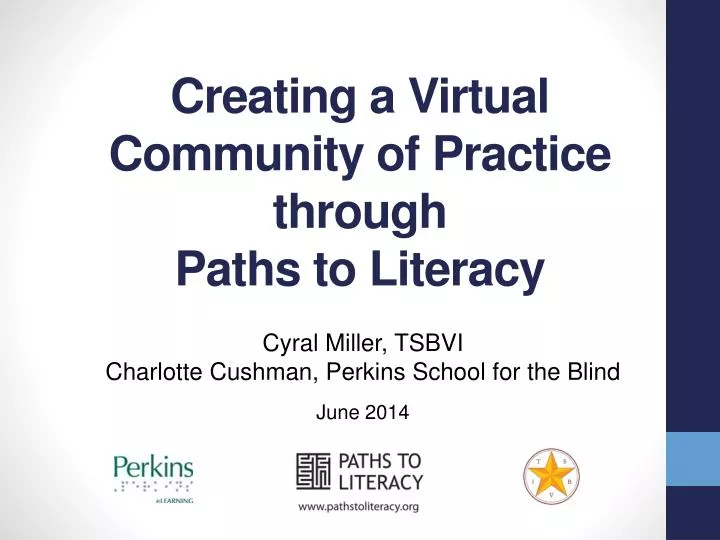 creating a virtual community of practice through paths to literacy