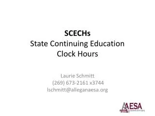 SCECHs State Continuing Education Clock Hours