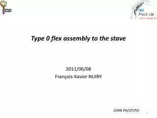 Type 0 flex assembly to the stave