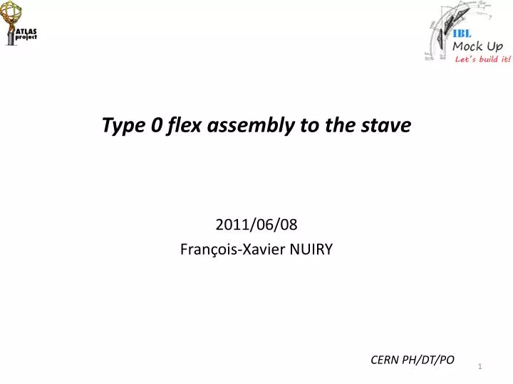 type 0 flex assembly to the stave