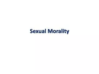 Sexual Morality