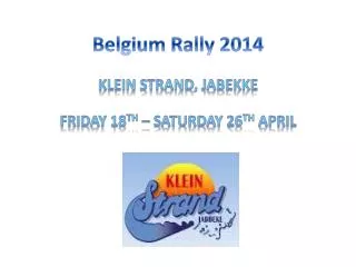 Belgium Rally 2014