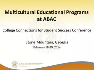 Multicultural Educational Programs at ABAC