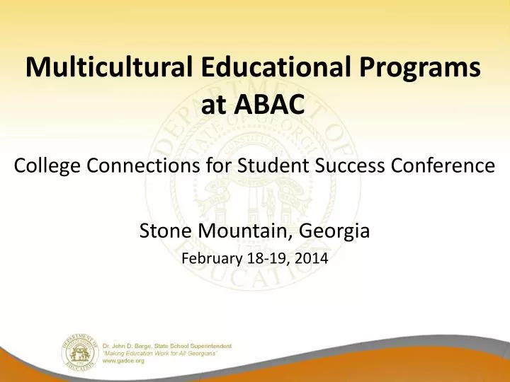multicultural educational programs at abac