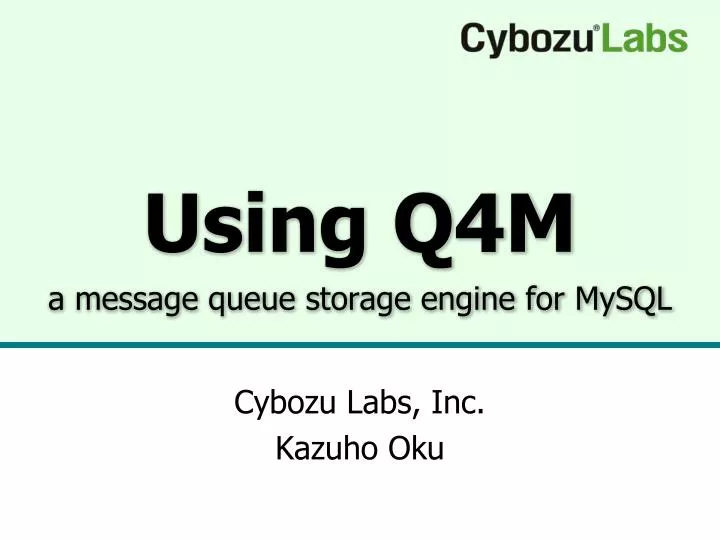 using q4m a message queue storage engine for mysql