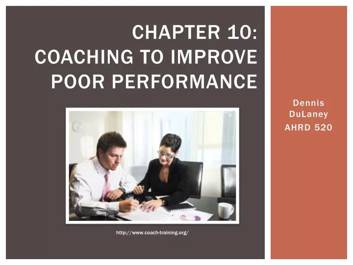 chapter 10 coaching to improve poor performance