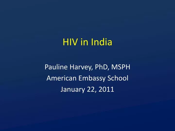 hiv in india