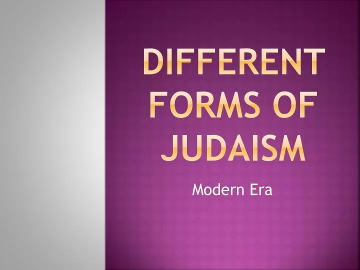different forms of judaism
