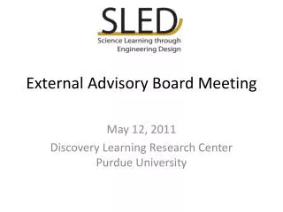 External Advisory Board Meeting