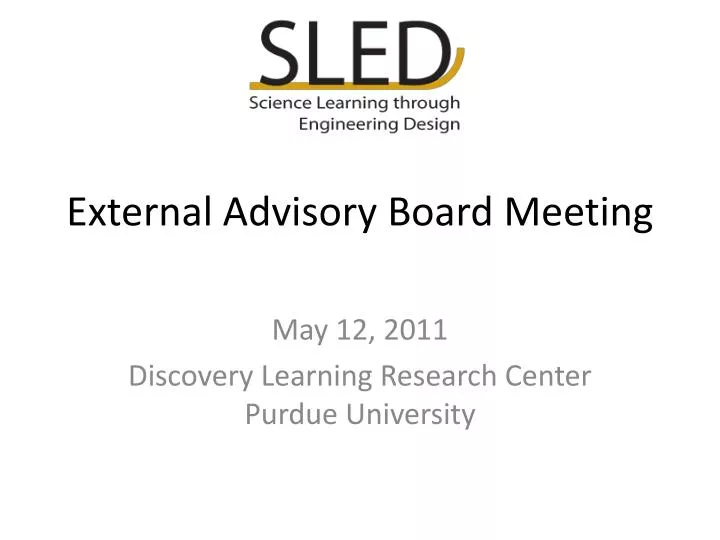 external advisory board meeting