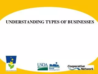 UNDERSTANDING TYPES OF BUSINESSES