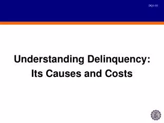 Understanding Delinquency: Its Causes and Costs