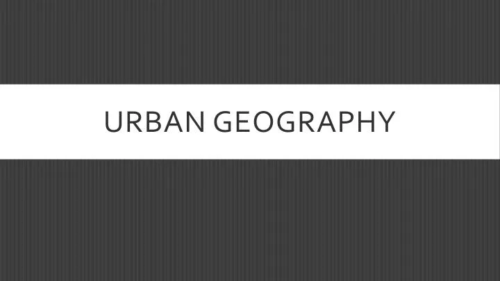 urban geography