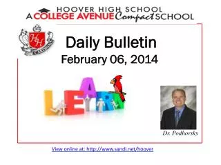 Daily Bulletin	 February 06, 2014