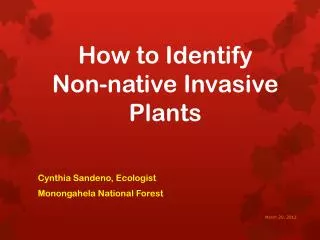 How to Identify Non-native Invasive Plants