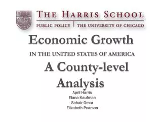 Economic Growth IN THE UNITED STATES OF AMERICA A County-level Analysis