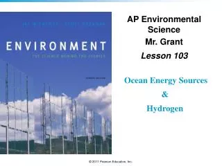 AP Environmental Science Mr. Grant Lesson 103