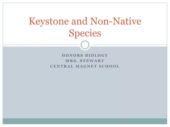 keystone and non native species