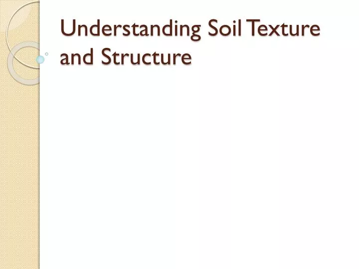 understanding soil texture and structure