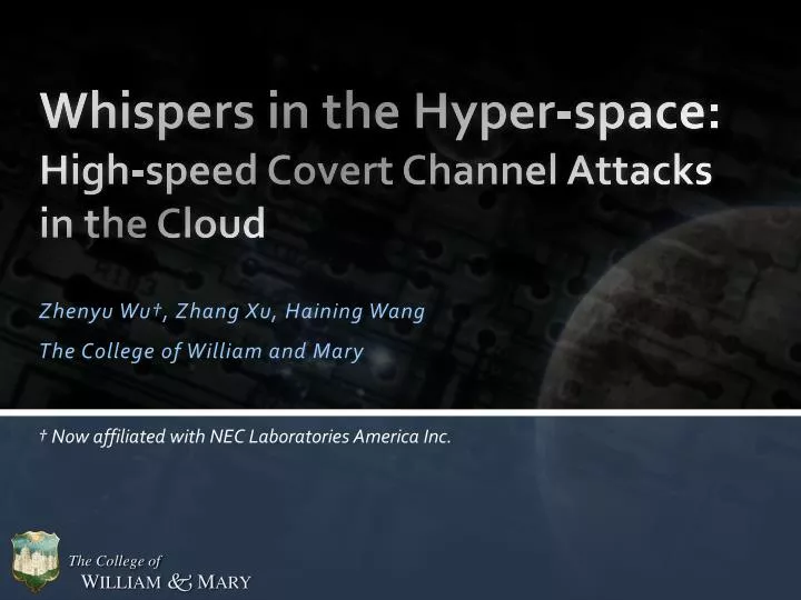 whispers in the hyper space high speed covert channel attacks in the cloud